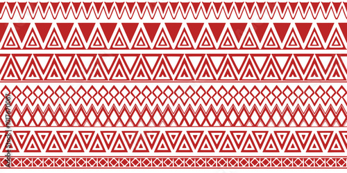 Seamless pattern, ethnic background, geometric ornament, vector design, border	