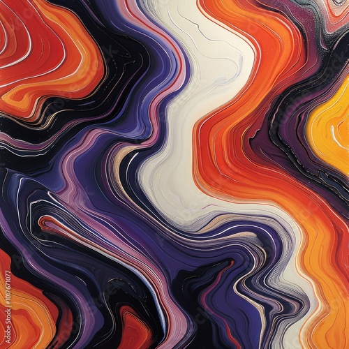 Intense dynamic colors, swirling waves