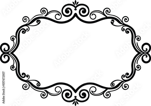 Decorative Frame isolated rotate on a white background.