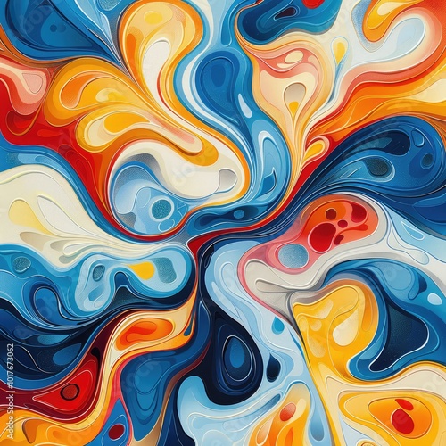 Intense dynamic colors, swirling waves