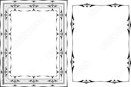 vector frames black on a white background