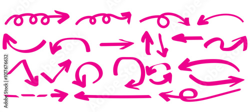 Round curl long arrow. Thin arrow curled symbol icon. Arrow swish sign.