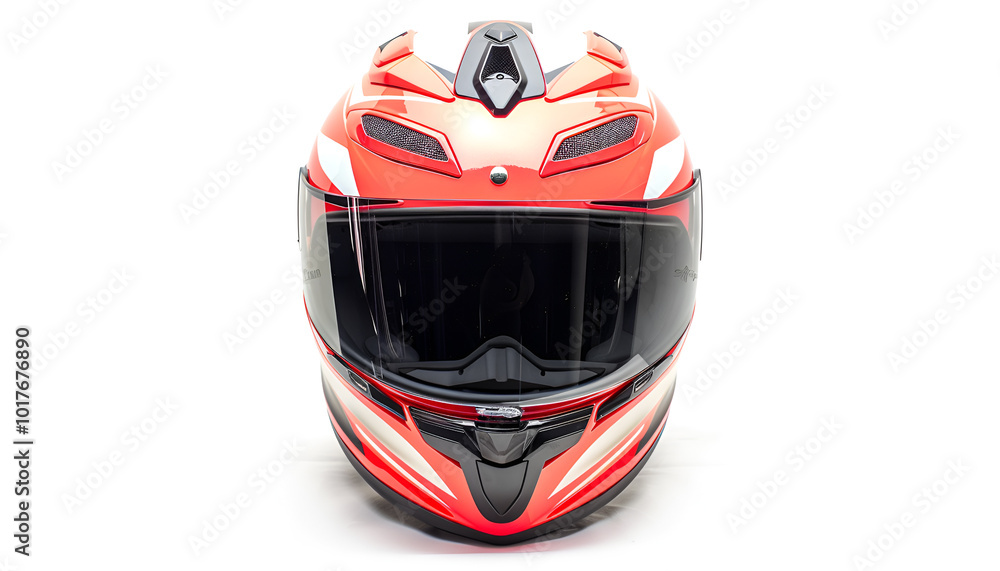 New stylish motorcycle helmet isolated on white New stylish motorcycle helmet isolated on white