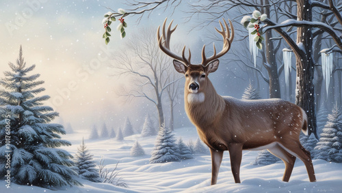 deer in winter