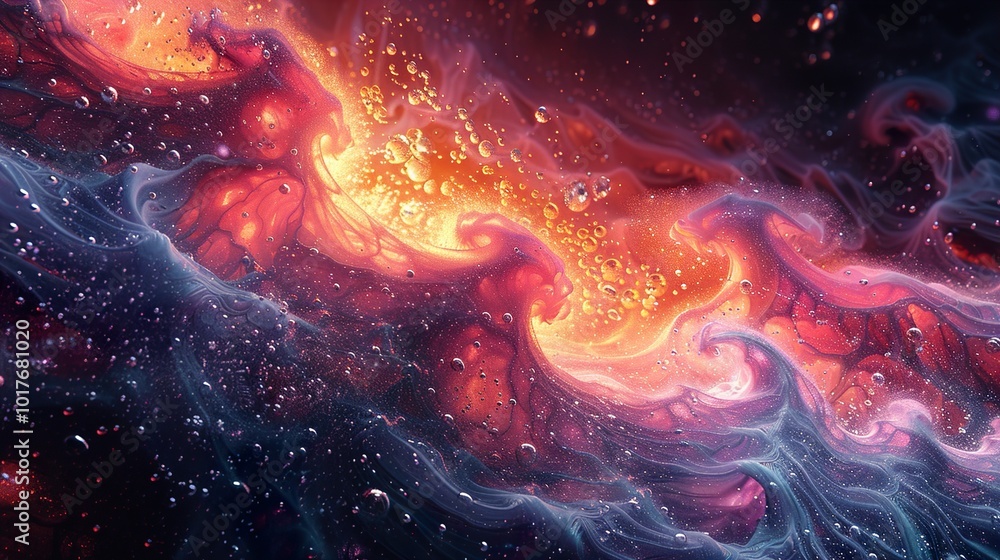 Abstract Swirling Colors: A Macro View of Oil and Water Abstract Swirling Colors: A Macro View of Oil and Water