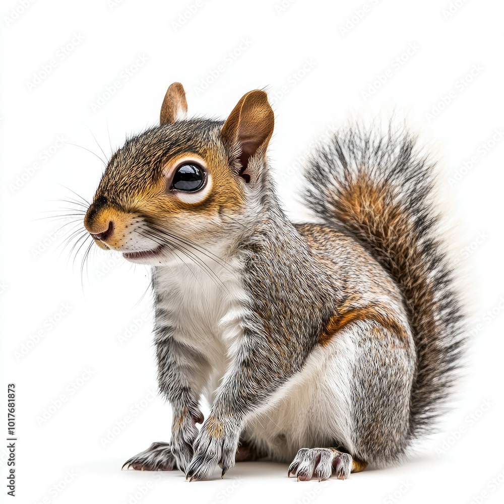 squirrel on isolated white background squirrel on isolated white background