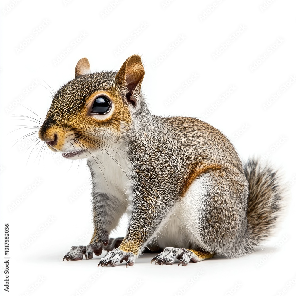 squirrel on isolated white background squirrel on isolated white background