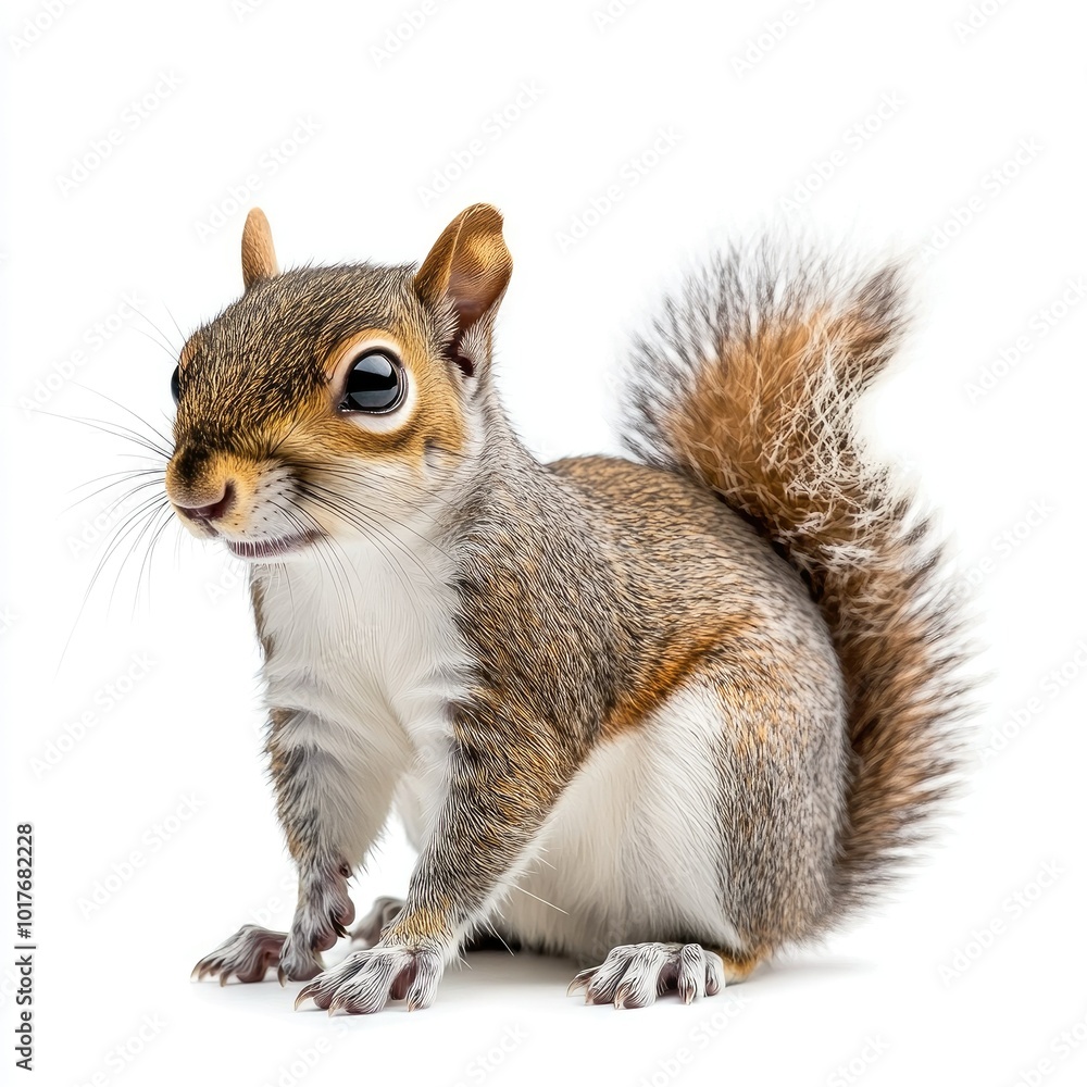 squirrel on isolated white background squirrel on isolated white background