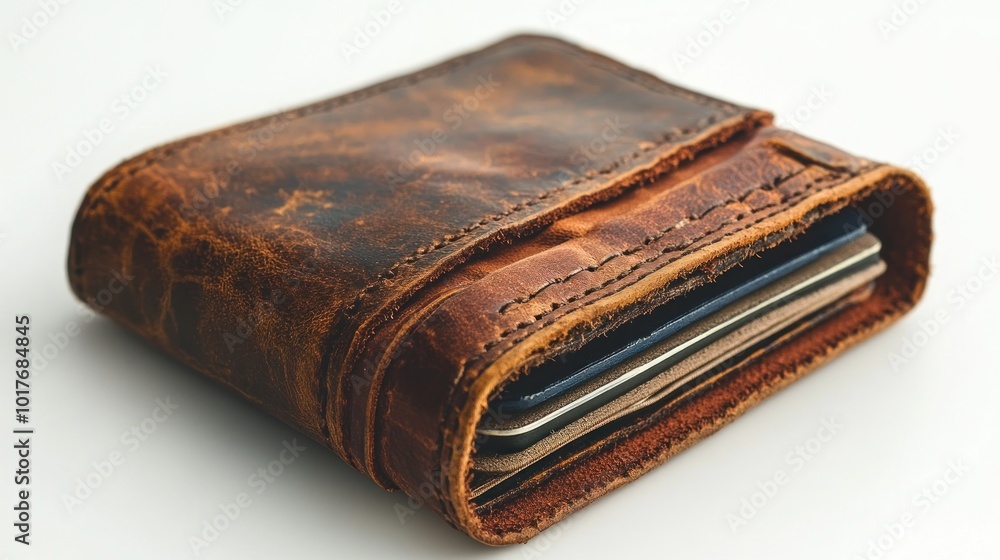 Brown Leather Wallet with Cards Brown Leather Wallet with Cards