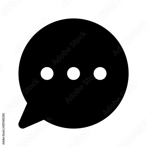chat bubble glyph icon