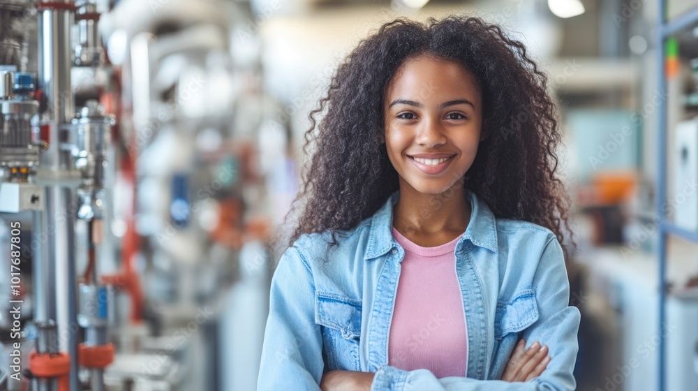 School girl in specialized rural STEM program Focuses on niche content about STEM outreach and education initiatives in underrepresented or rural areas, School girl in specialized rural STEM program Focuses on niche content about STEM outreach and education initiatives in underrepresented or rural areas,