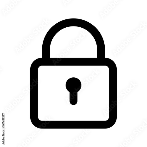 lock glyph icon