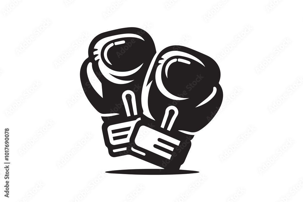 Boxing Gloves Set Silhouette Illustration Boxing Gloves Set Silhouette Illustration
