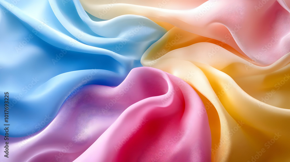Obraz premium Colorful Satin Fabric Background.