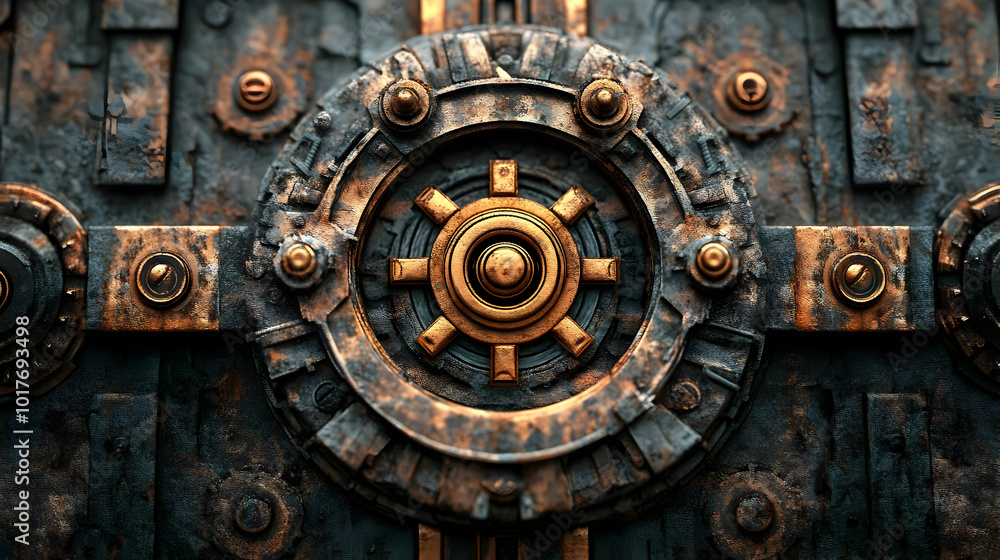 Rusty Steampunk Gear. Rusty Steampunk Gear.