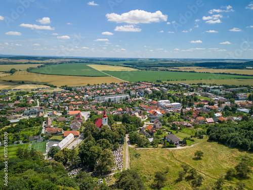 Картината върху платно Aerial View Over Smolenice and Surroundings, Trnava Region, Slovakia