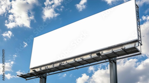 Marketing Billboard. Empty clear white billboard. Design Template. 