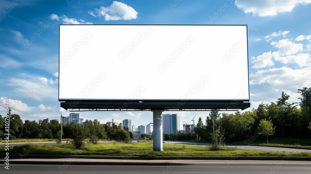 Marketing Billboard. Empty clear white billboard. Design Template.
Marketing Billboard. Empty clear white billboard. Design Template.