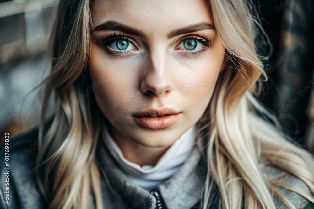 A deep, emotional portrait. The face of a young blonde girl without makeup, with expressive eyes, curly hair. Natural female beauty. A deep, emotional portrait. The face of a young blonde girl without makeup, with expressive eyes, curly hair. Natural female beauty.