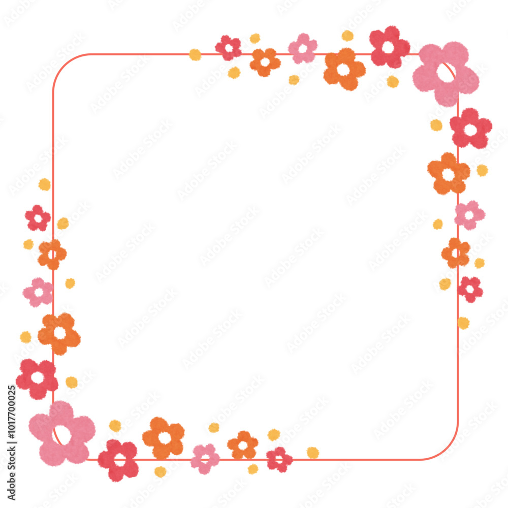 Floral pattern of cherry blossoms. Decorative frame. Vector background illustration. Floral pattern of cherry blossoms. Decorative frame. Vector background illustration.