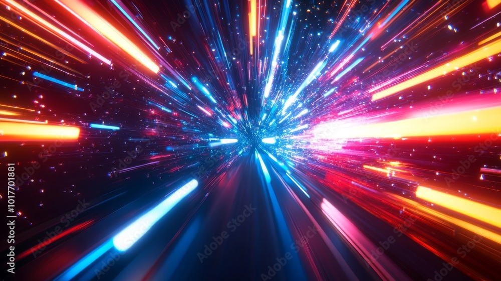 Abstract Lights Speeding Through Space Abstract Lights Speeding Through Space