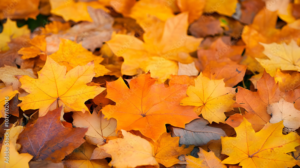 Autumn Leaves on the Ground.