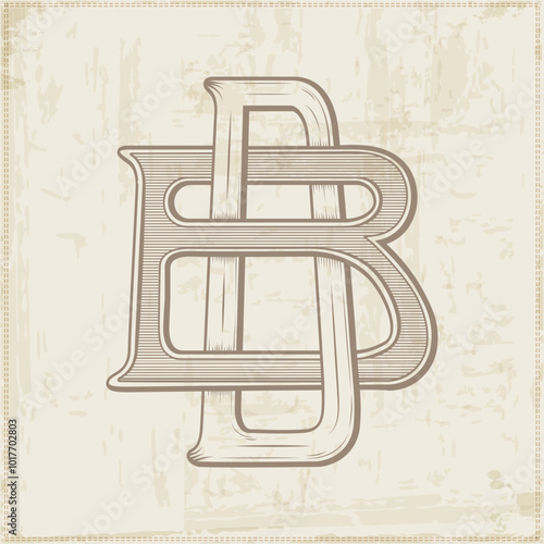 BD, DB ,  logo BD, Letter BD , vector, logo, Wedding Monogram Initials, Wedding Logo,Wedding Monogram, Logo Design , Monogram Vintage
