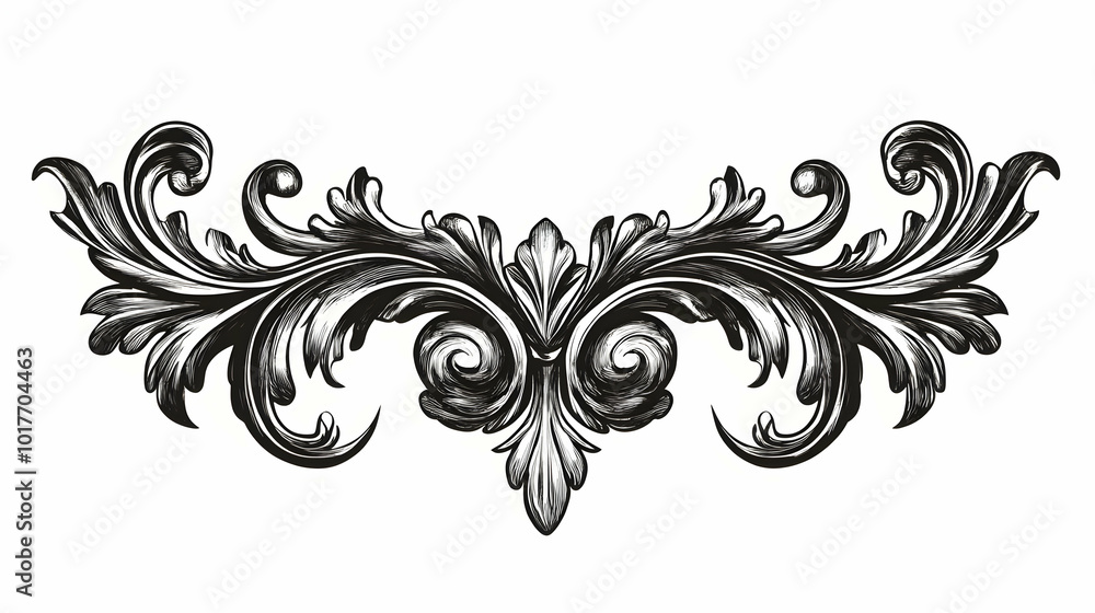 Fototapeta premium Ornamental Floral Design Element.