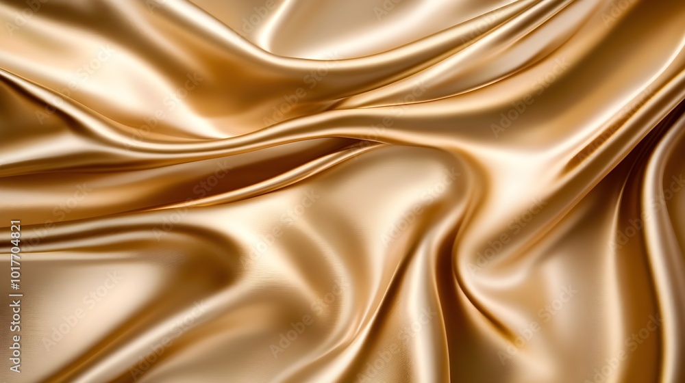 Luxurious Golden Fabric Draped Elegantly