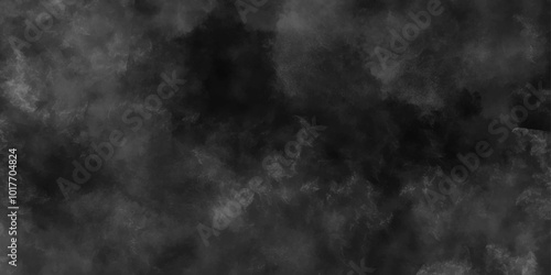Abstract ash cloud and smoke texture in dark background. White Black fog effect transparent smoke isolated dark dramatic sky with black stormy clouds. Grunge creative and becorative fractal somke art