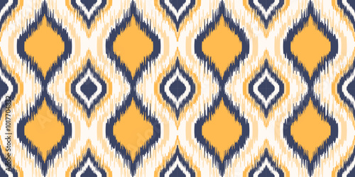 Ethnic ikat seamless pattern.beautiful pattern. folk embroidery,bohemian style,aztec geometric art print.ethnic ikat abstract art.Seamless fabric. Ikat design for fabric, carpet, wallpaper, clothing.	
