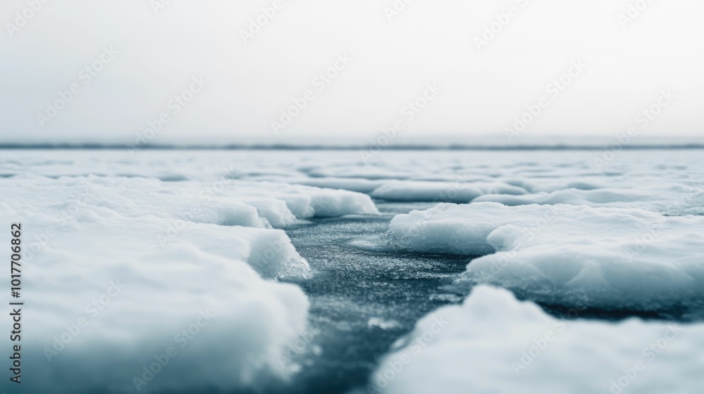 Drifting Snow Across Frozen Lake in Desolate Winter Landscape Peaceful and Serene Monochrome Scene of Icy Frosty and Atmospheric Nature Drifting Snow Across Frozen Lake in Desolate Winter Landscape Peaceful and Serene Monochrome Scene of Icy Frosty and Atmospheric Nature