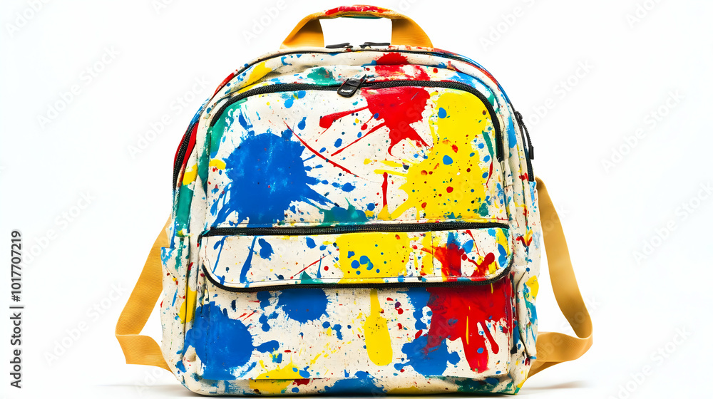 Colorful Paint Splatter Backpack. Colorful Paint Splatter Backpack.