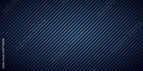 Black and blue diagonal carbon fiber seamless texture pattern vector illustration. Textile fabric, car tuning or cloth macro seamless kevlar crisscross texture background.