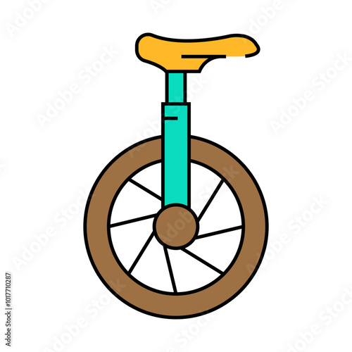 unicycle carnival vintage show line icon vector. unicycle carnival vintage show sign. isolated symbol illustration