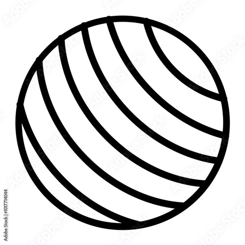 Balance Ball Vector Line Icon Design