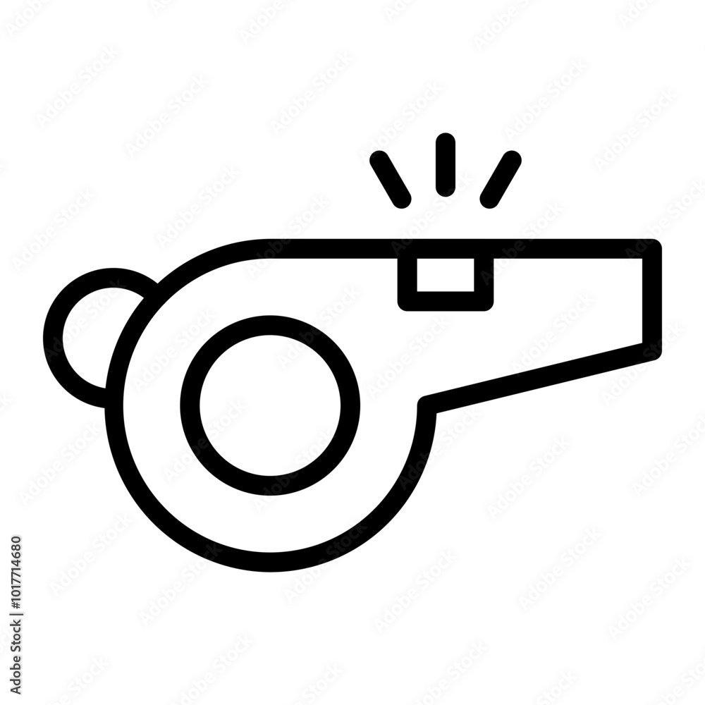 Whistle Vector Line Icon Design Whistle Vector Line Icon Design