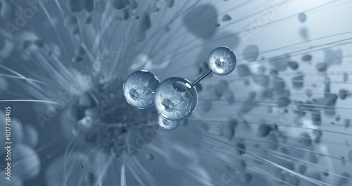 Hydrogen peroxide rotating molecular 3d structure ball-and-stick model, looped video oxidizer