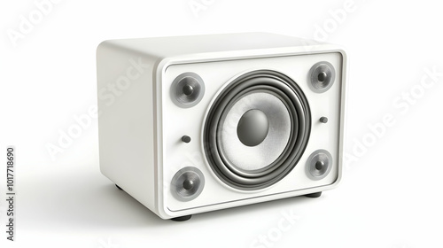 White Speaker with Black Woofer.