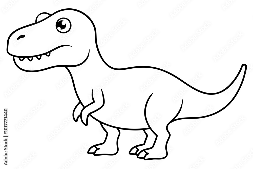 Adorable Cartoon Tyrannosaurus - Fun and Playful Dino Illustration Adorable Cartoon Tyrannosaurus - Fun and Playful Dino Illustration