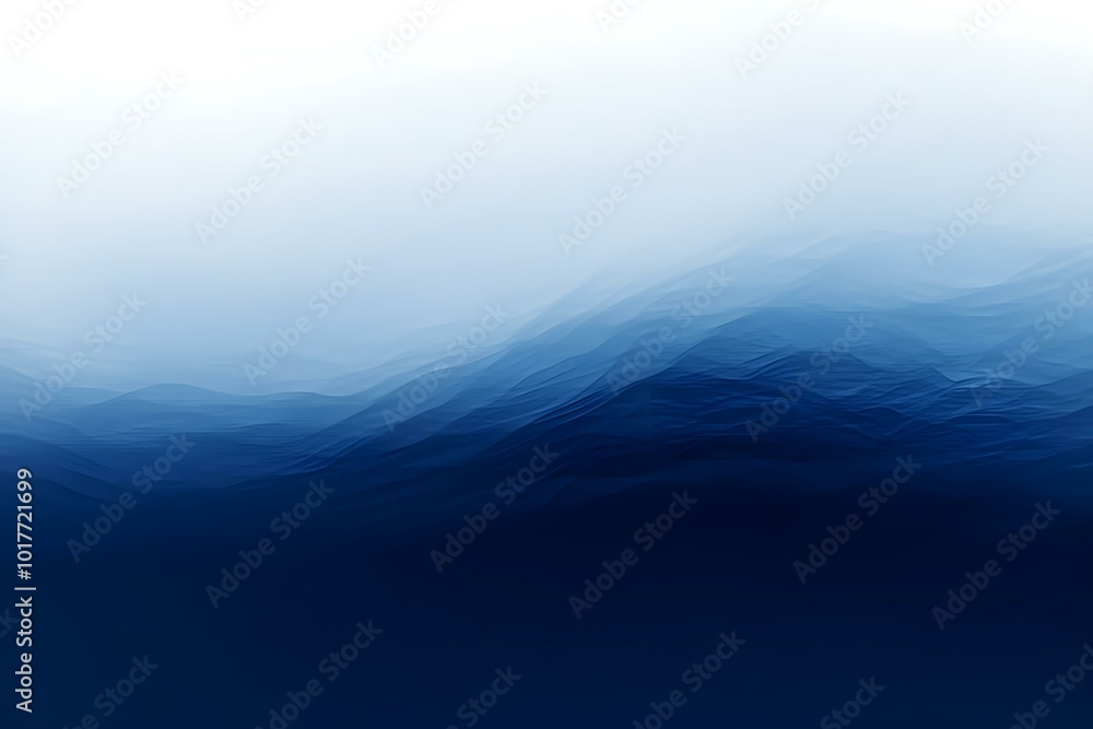 Fototapeta premium Navy blue gradient background. Dark abstract blurred texture with gradation to white color. Template for banner design