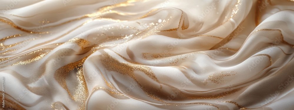 Abstract background featuring soft fabric in waves, with marble Abstract background featuring soft fabric in waves, with marble