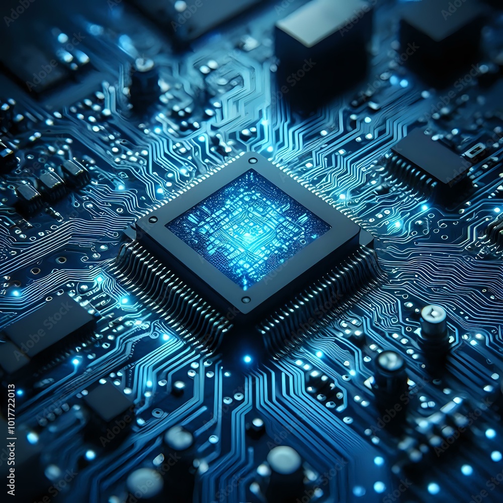Fototapeta premium Digital Security: The Heart of Modern Technology