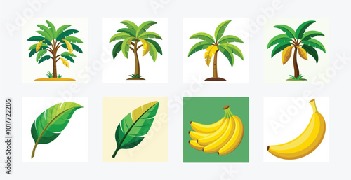 Banana Tree: Lush and Tropical Plant Illustration