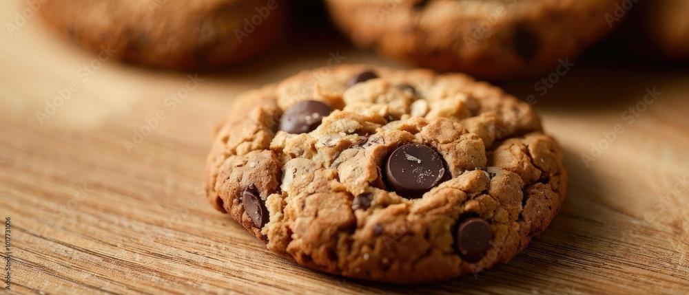 Close-Up of a Chocolate Chip Cookie Close-Up of a Chocolate Chip Cookie