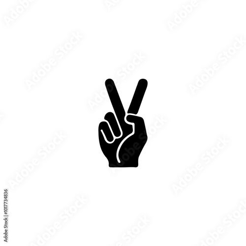 Simple human palm vector silhouette