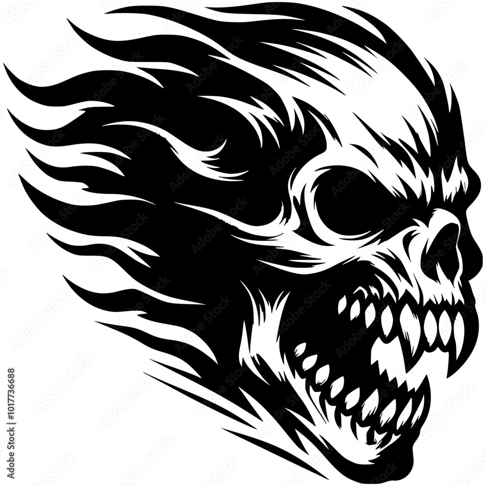 Speed skull silhouette Speed skull silhouette