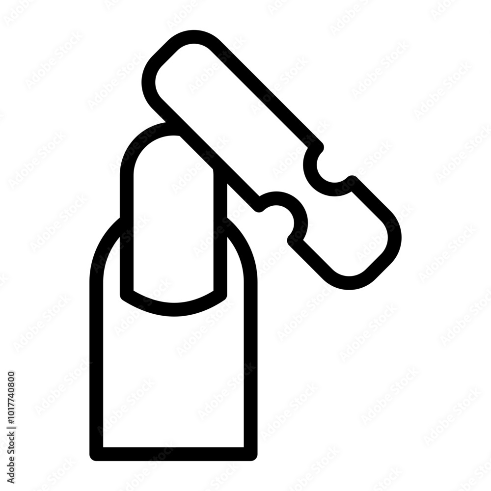 Nail File Vector Line Icon Design Nail File Vector Line Icon Design