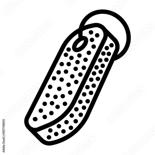 Pumice Stone Vector Line Icon Design