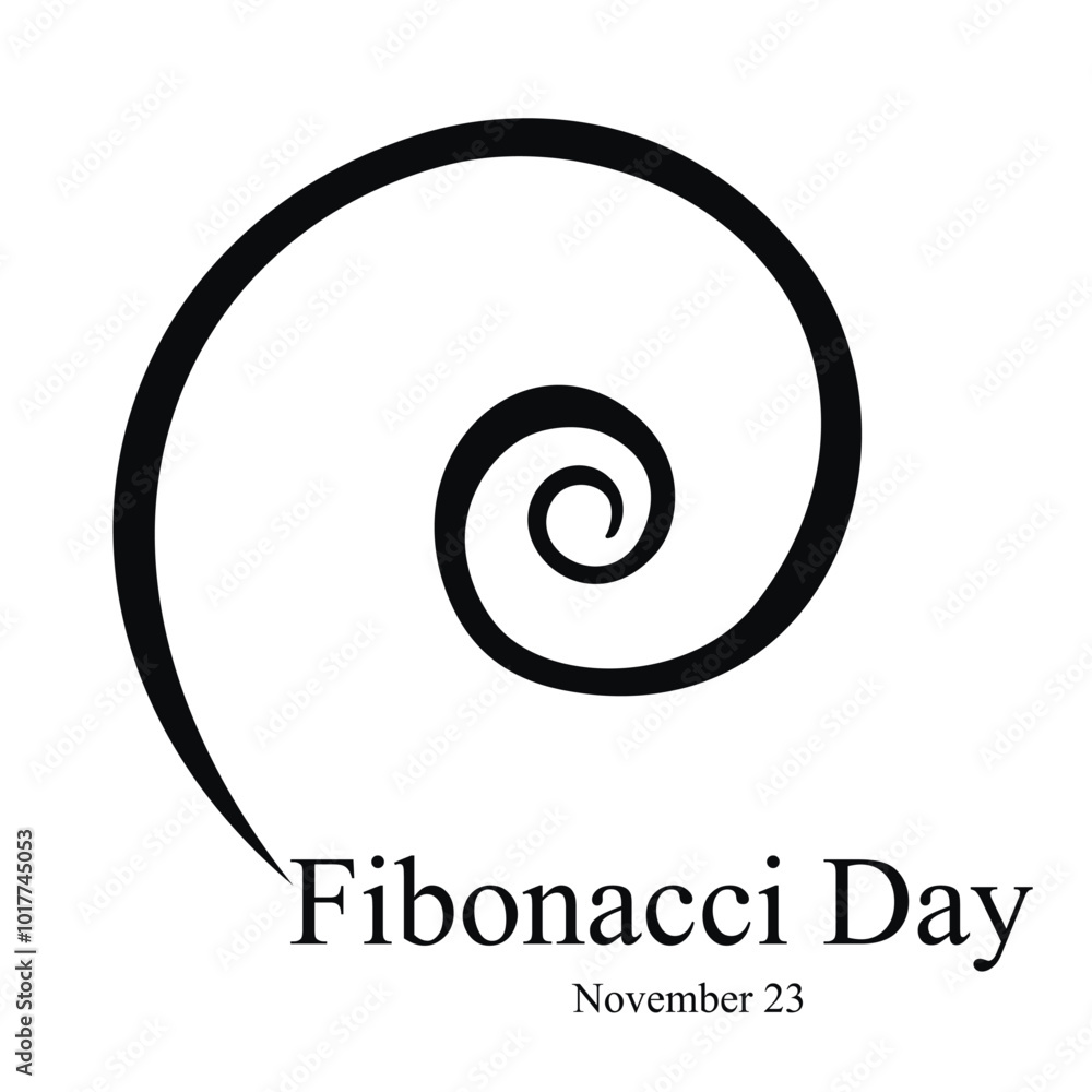 Fibonacci Day. November 23. Vector Illustration Fibonacci Day. November 23. Vector Illustration